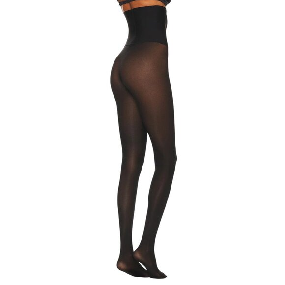 Wolford Fatal High Waist Tights in Black Large New Womens Shapewear Nylons - Picture 2 of 12